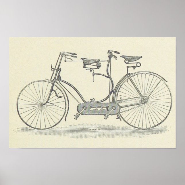 Bicicleta Vintage Hecha Para Dos Impresiones (Frente)