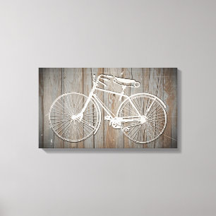 Bicicleta vintage sobre arte de pared de cartón de