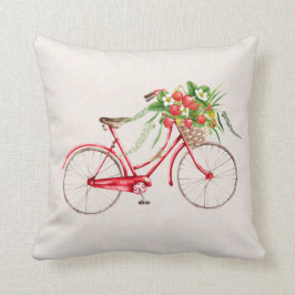 Bicicleta y Cojín decorativo de las fresas