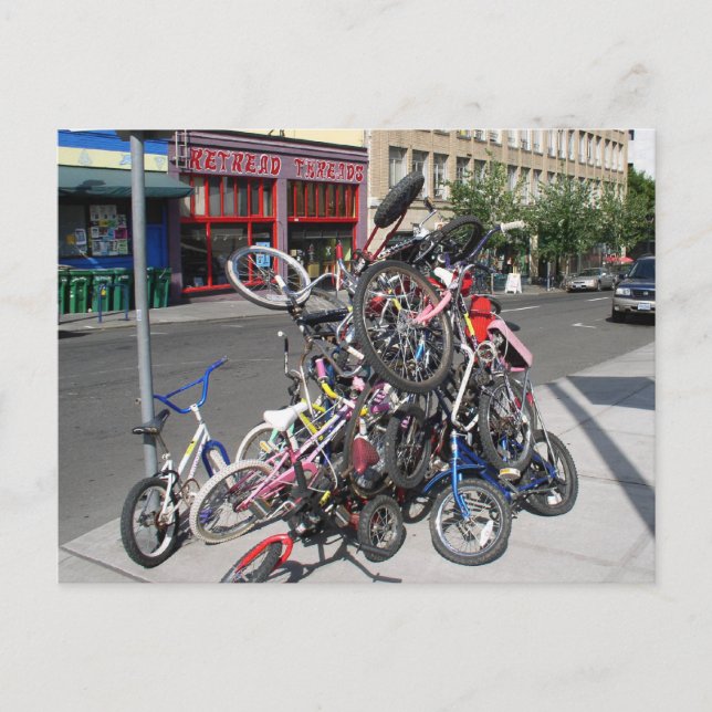 Bicicletas Portland Oregon Zoobomber Postal Junio  (Anverso)