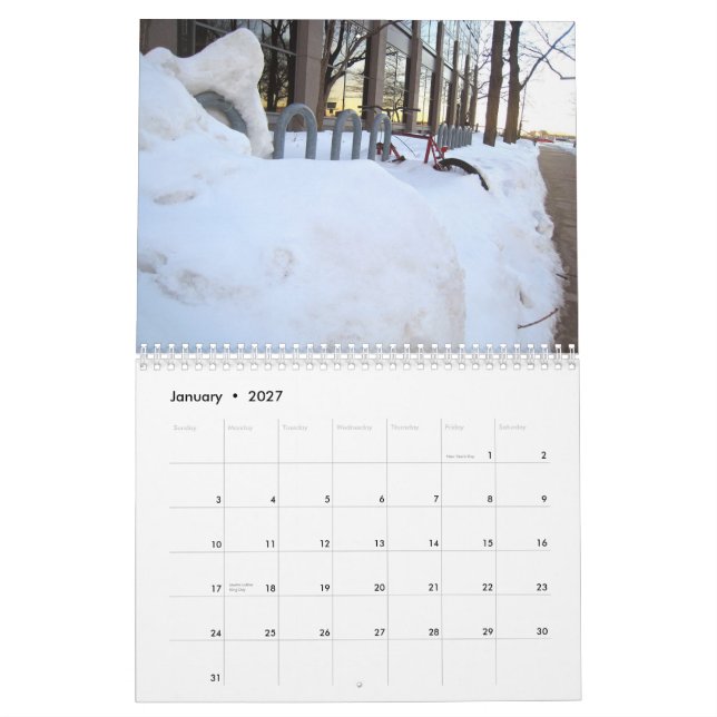 Bicis alrededor del calendario 2012 de la ciudad (Jan 2027)