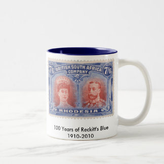Bicolor 100 años de la taza azul de Reckitt