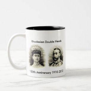 Bicolor 100o Taza grande del aniversario