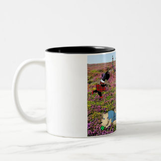 Bicolor 11 taza del tono de la onza dos con el logotipo de