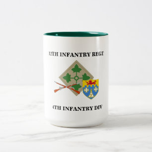 Bicolor 12mo Taza del Div de la infantería del regimiento