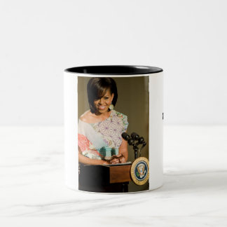 Bicolor 1r SEÑORA, TAZA de CAFÉ de MICHELLEOBAMA