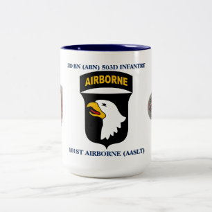 Bicolor 2do TAZA AEROTRANSPORTADA de la INFANTERÍA 503D d