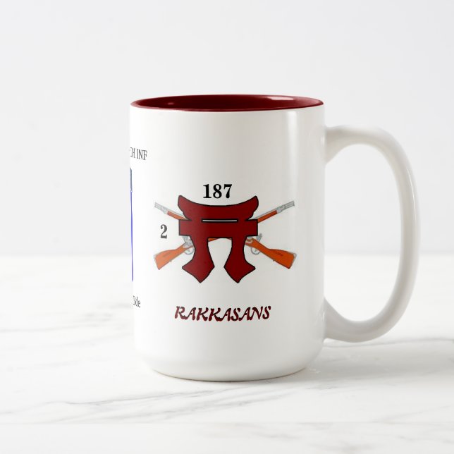 Bicolor 2do Taza de la 187a infantería de los Bn 193a (Derecha)