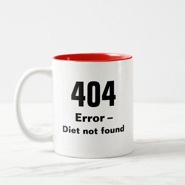 Bicolor 404 error - taza no encontrada de la dieta (Izquierda)