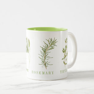 Bicolor 4 HIERBAS FRESAS Taza Lime de Dos Tonos