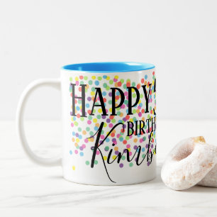 Bicolor 50.a taza personalizada del cumpleaños