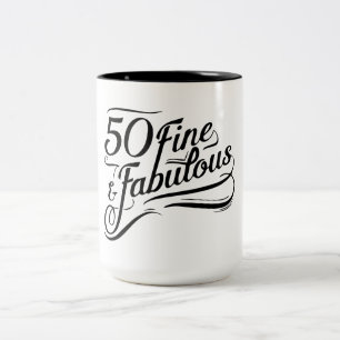 Bicolor 50 taza fina y fabulosa 15oz