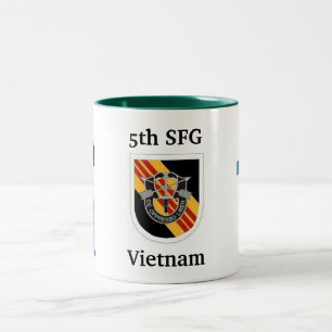 Bicolor 5to Taza de Vietnam del grupo de las fuerzas