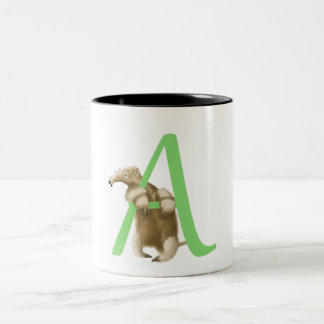 Bicolor A para la inicial del Anteater - taza - verde