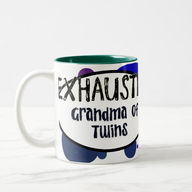 Bicolor Abuela AGOTADA de la taza de los gemelos (Izquierda)