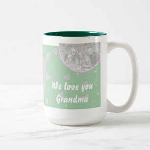Bicolor Abuela personalizada de la taza de la foto