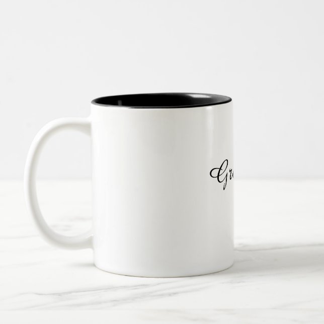 Bicolor Abuelo Establecido taza personalizada (Izquierda)