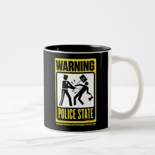 Bicolor Advertencia: Taza del estado policial
