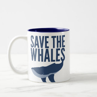 Bicolor Ahorre la taza de las ballenas