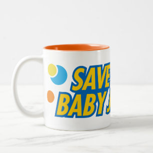 Bicolor Ahórreme taza divertida de Jesús del bebé