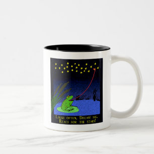Bicolor alcance para la taza de café de las estrellas