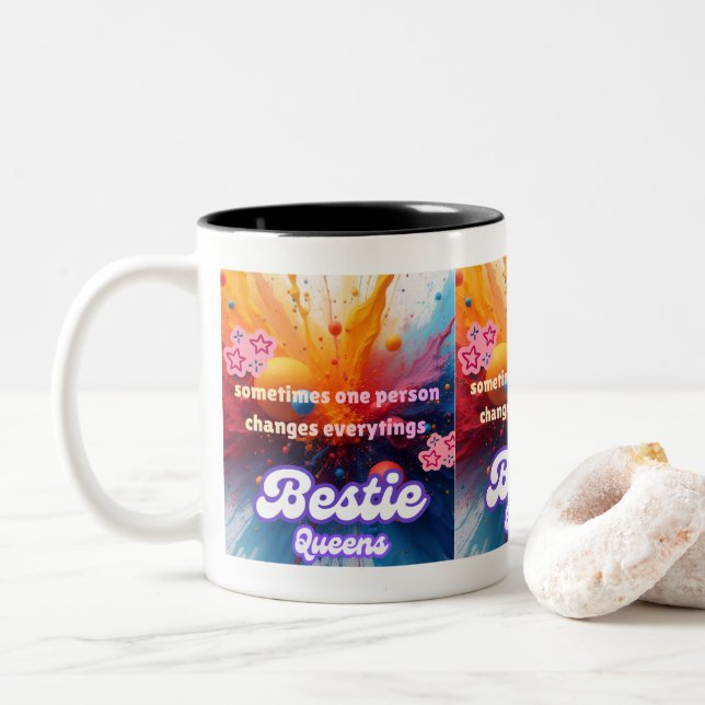 Bicolor alguien cambia todo taza (Con donut)