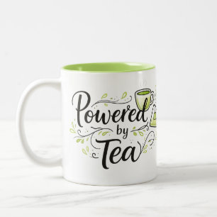 Bicolor Alimentado por Ilustración de Bolsita de Té Taza d