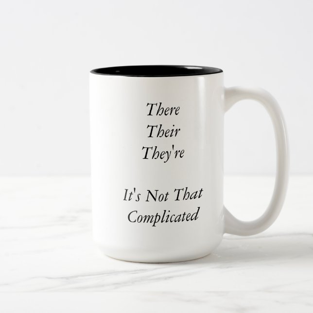 Bicolor Allí, su, son taza (Derecha)