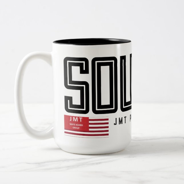 Bicolor ALMA HERMANA Taza de dos tonos, 450 ml (Izquierda)