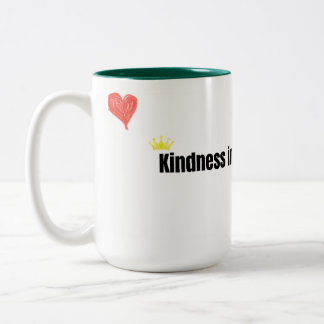 Bicolor Amabilidad en Cada Trago Tipografía Adorable Taza 
