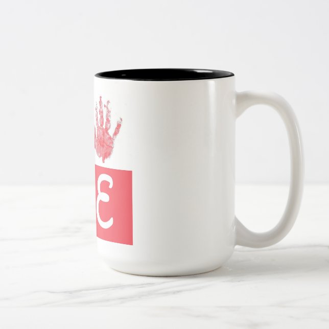 Bicolor Amar la taza de café (Derecha)