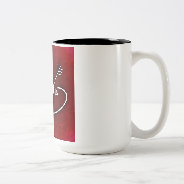 Bicolor Amar la taza de café (Derecha)