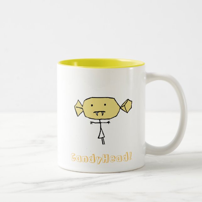 Bicolor Amarillo de la taza del bitey de CandyHead (Derecha)