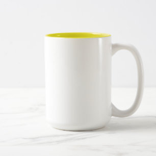 Bicolor Amarillo de Sarah taza del Dos-Tono de 15 onzas