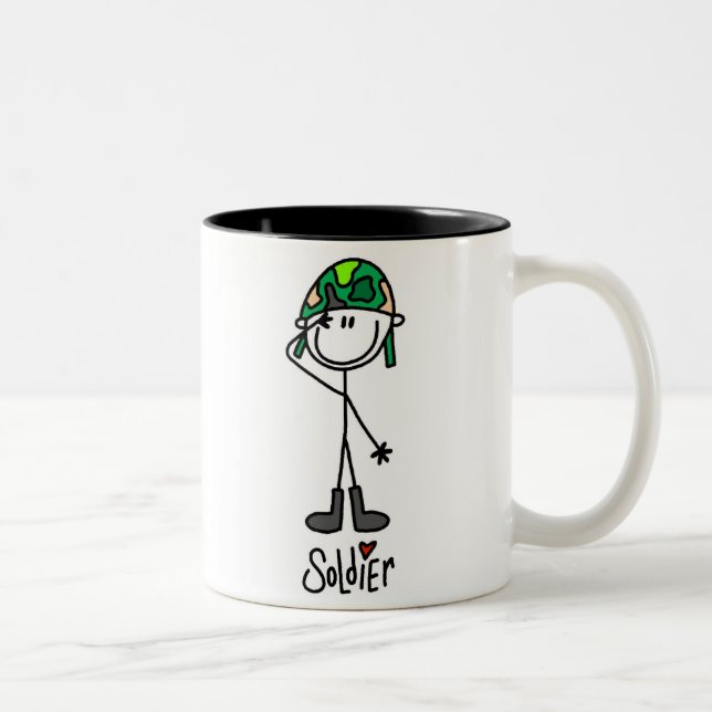 Bicolor Ame una taza del soldado (Derecha)