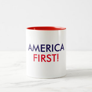 Bicolor ¡América primero! Taza