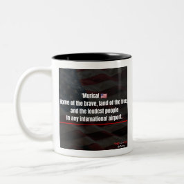 Bicolor ¡América! Taza de café divertida y patriótica