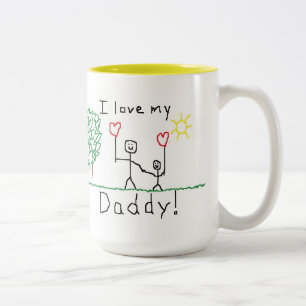 Bicolor ¡Amo a mi papá! Taza