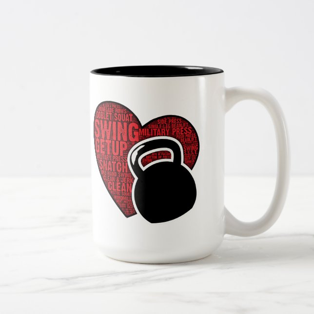 BICOLOR AMO LA TAZA DE CAFÉ DE KETTLEBELL (Derecha)