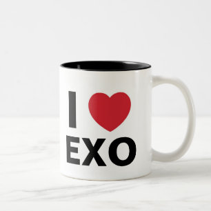 Bicolor Amo la taza de Exo