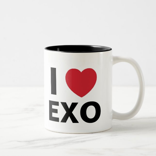 Bicolor Amo la taza de Exo (Derecha)