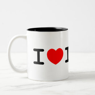 Bicolor Amo la taza de ICAC