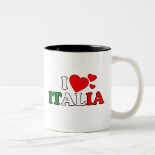 Bicolor Amo la taza de Italia