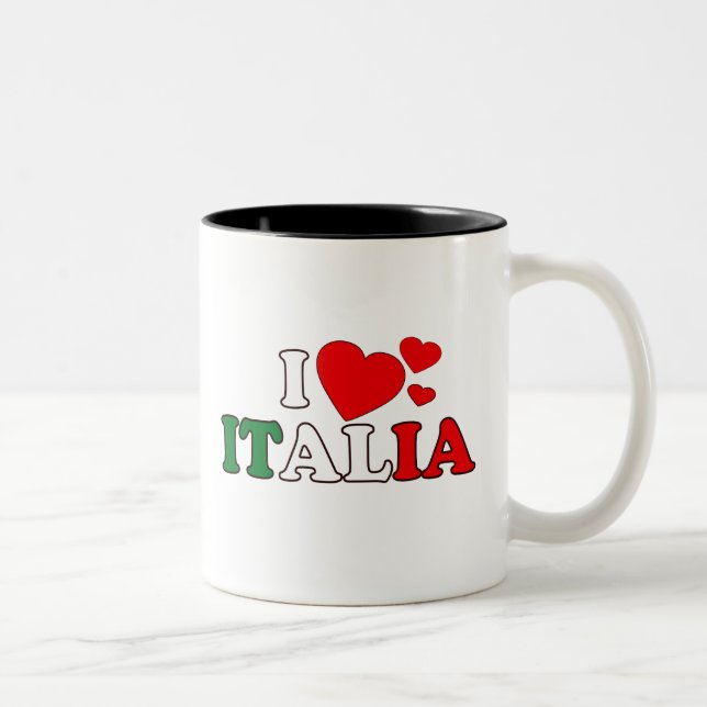 Bicolor Amo la taza de Italia (Derecha)