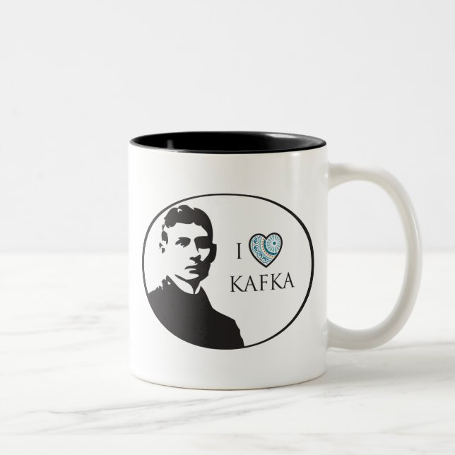 Bicolor Amo la taza de Kafka (Derecha)
