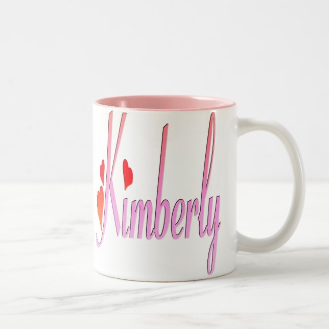 Bicolor Amo la taza de Kimberly (Derecha)