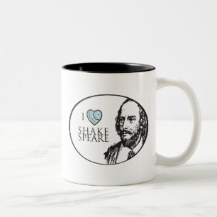 Bicolor Amo la taza de Shakespeare