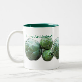 Bicolor Amo las alcachofas - taza