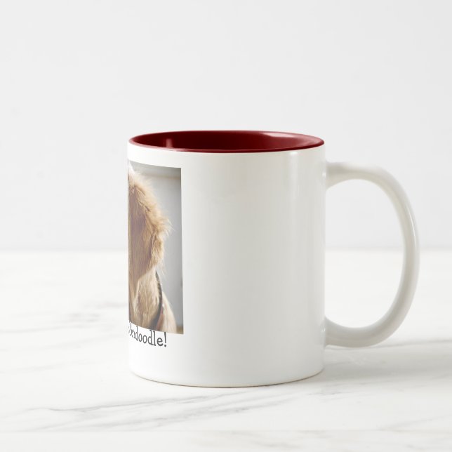 Bicolor ¡Amo mi Goldendoodle! Taza (Derecha)