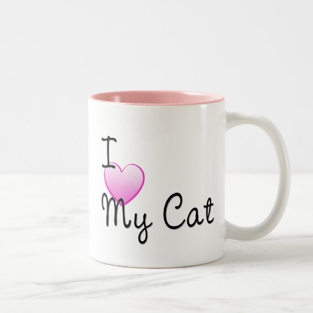 Bicolor Amo mi taza del gato (Derecha)